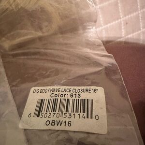 613 body wave closure and red body wave extensions